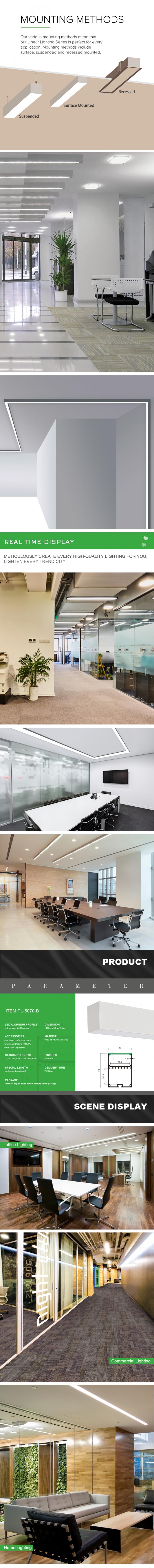 La superficie dell'ufficio ha montato la sospensione lineare del LED che accende 1 - 10V/DALI che attenua il metodo